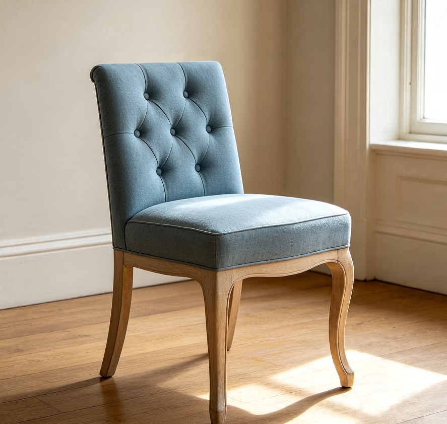Upholstered Dining Chair With Button Detail Back